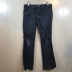 7 for all Mankind 'A' Pocket Blue Slight Stretch Bootcut Low Rise Jeans 6/28